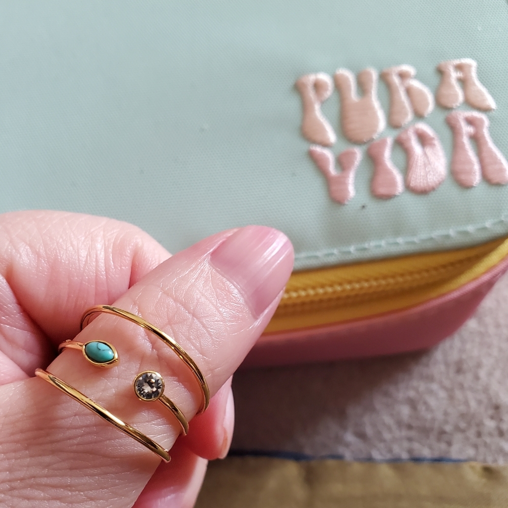 Pura Vida LE Stone 3 Row Ring 💙 - Picture 2 of 2